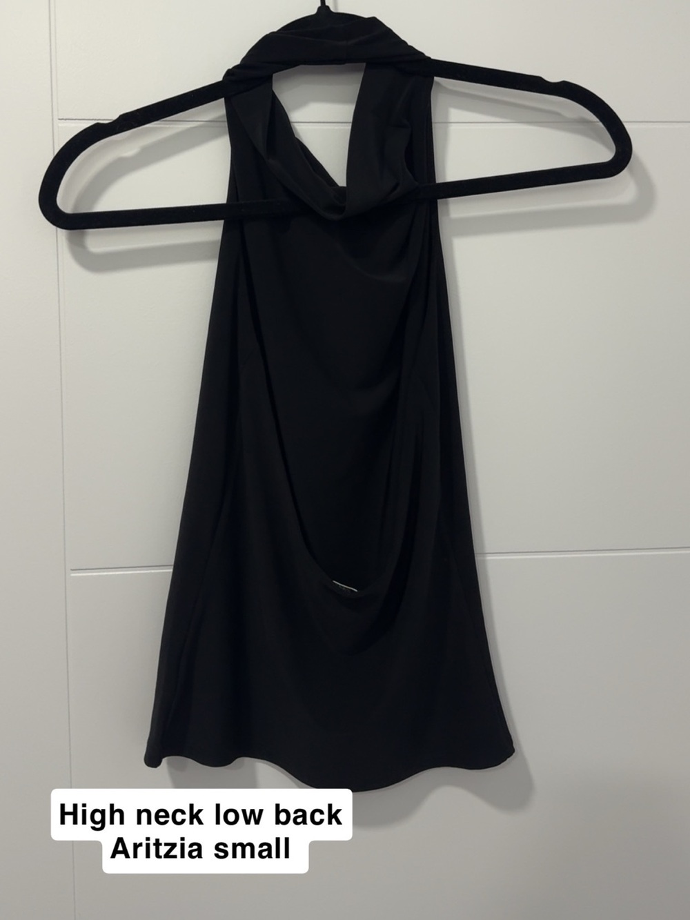 Aritzia Black Halter High-Neck top